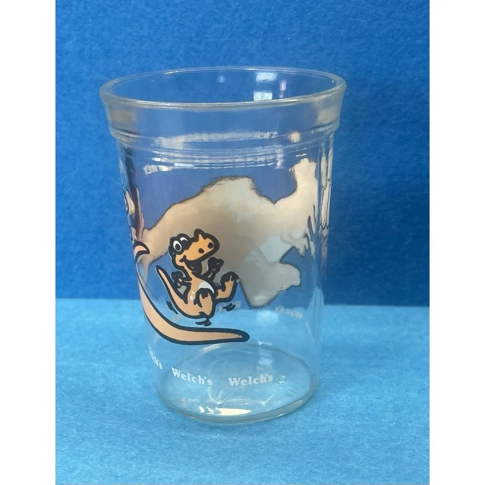 Welch's Jelly Jar Glass 1988 Tyrannosaurus Rex‎ Dinosaur Vintage!